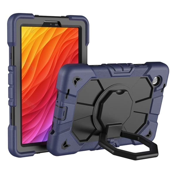 Til Samsung Galaxy Tab A11+ Etui PC+Silikone Tablet Cover Navy Blue + Black Multicolor