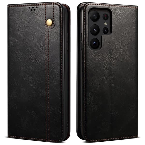Til Samsung Galaxy S25 Ultra Lommebok-deksel - Svart Black