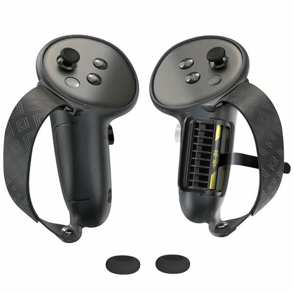 1 par för Meta Quest 3S Controller silikonfodral Anti - Slip Anti - Drop Grip Cover Svart