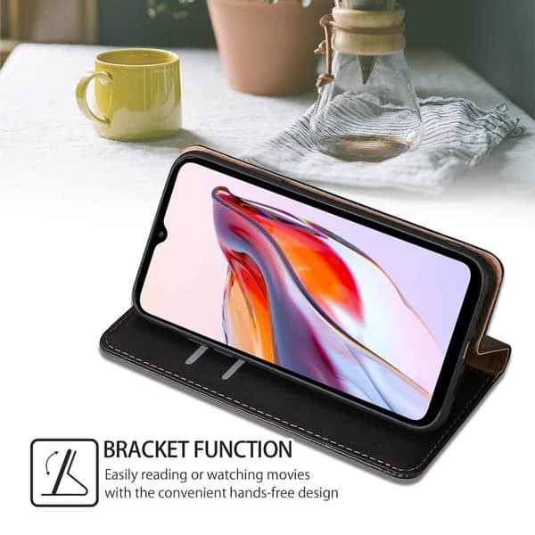 Tegnebogstativ Telefontaske Stativetui til Xiaomi Redmi 12C Black