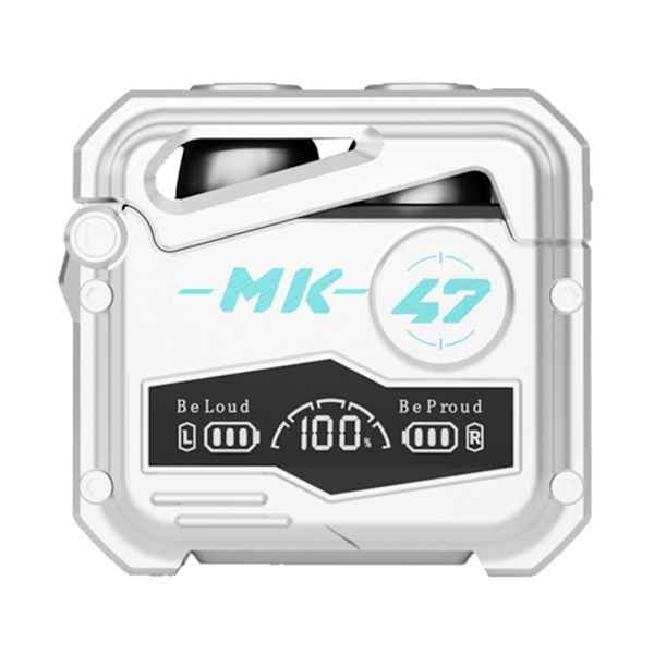 MK47 Mechanical Gaming Bluetooth In-ear Headset - Sølv Silver