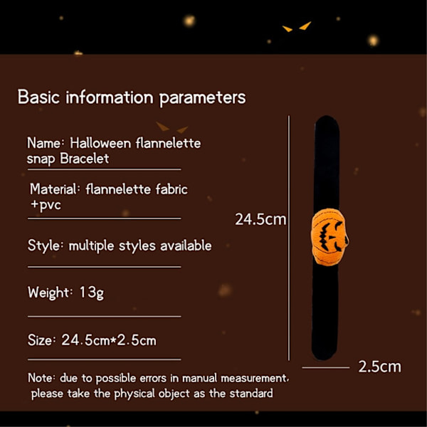 Halloween Slap Band Armbånd - Edderkopp Orange