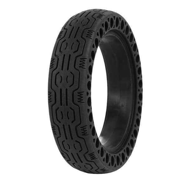 2 styck Punkteringsfria däck gummidäck för Xiaomi M365 elektrisk scooter Svart
