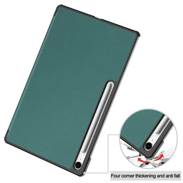 Slim Fit Dekseldeksel til Samsung Galaxy Tab S10 FE+  - Svart Green