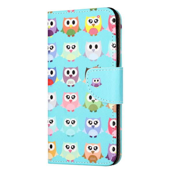 Til iPhone 15 Pro Max tegnebogstativetui Telefoncover - ugler Blue
