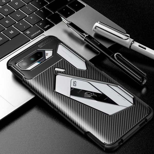 Asus ROG Phone 5 Karbonfibertekstur - Svart Transparent