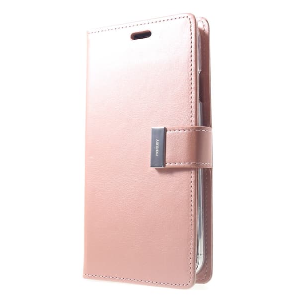 MERCURY GOOSPERY Rich Diary Lompakkokotelo iPhone XS Max - RoseGold