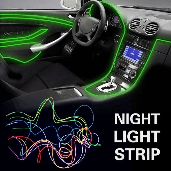 LED Scooter Light Strip Vandtætte biler Atmosfære 3 lystilstande Green