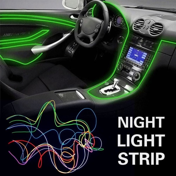 LED Strip för scooter bil motorcykel etc 3 ljuslägen - Grön Grön