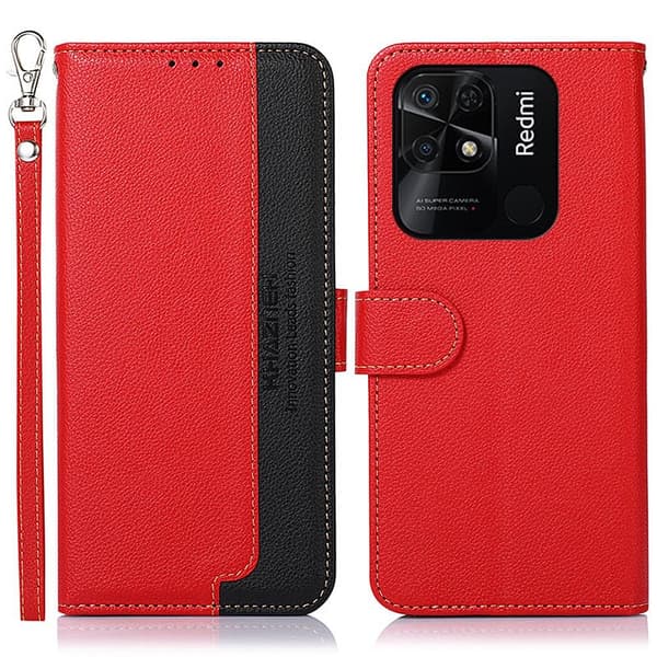 KHAZNEH puhelimen kansi Xiaomi Redmi 10C - Punainen/Musta Red