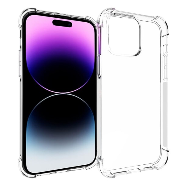 För iPhone 15 Pro Max TPU + Akryl Anti-dropp Fodral Skal Transparent
