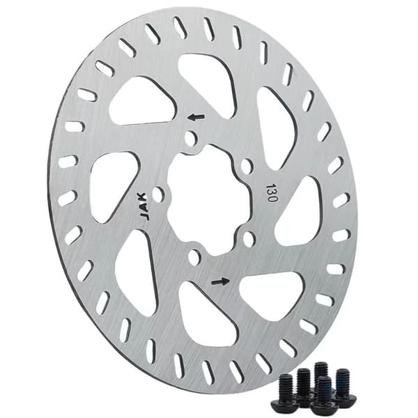 Til Xiaomi Electric Scooter 4 Pro 130mm bremseskive + 5 skruer Silver