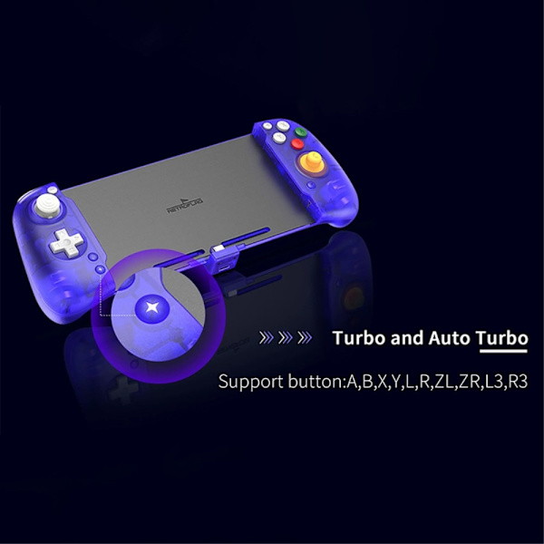 Kompatibel med Nintendo Switch / Switch OLED Game Controller Gamepad Turbo Svart
