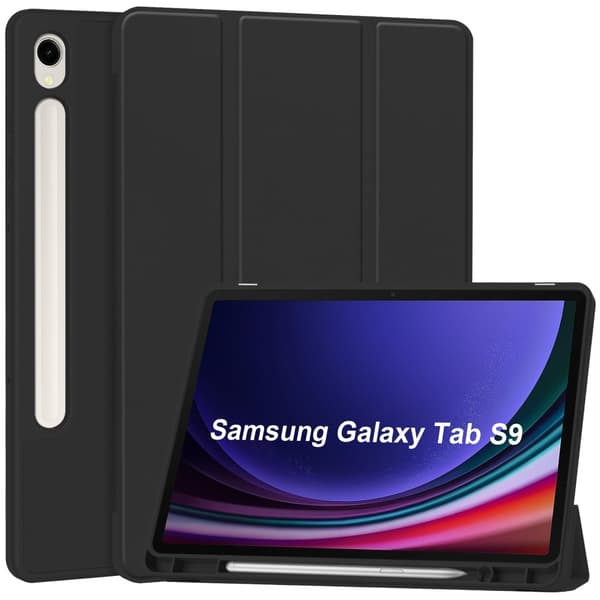 Slim Fit suojakuori Samsung Galaxy Tab S9:lle Sleep - Wake Up Black