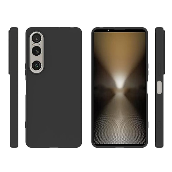För Sony Xperia 1 VII Skal Matt Finish Mjukt TPU Skyddsfodral Svart