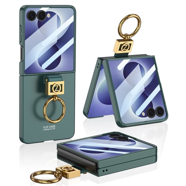 GKK Telefondeksel med ringholder til Samsung Galaxy Z Flip8 Green