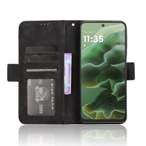 Wallet case Case Cover for Motorola Moto G35 5G Black