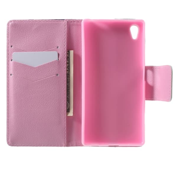 Sony Xperia Z5 Plum Blossom Lompakkokotelo Black