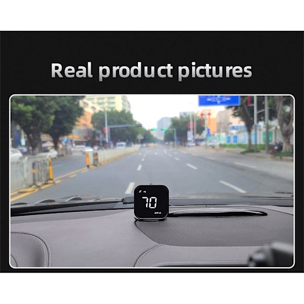 Head - Up Display HUD GPS Universal Multifunktionshastighedsmåler - Hvid White