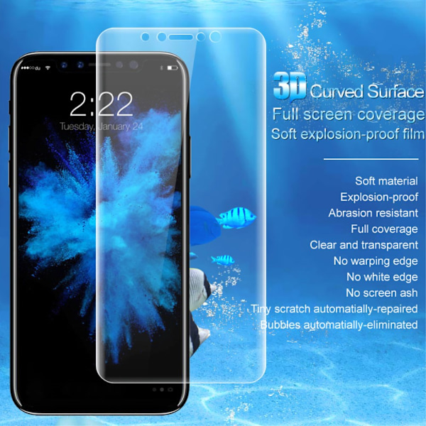 IMAK Skärmskydd till iPhone X / XS - Soft Hydrogel 2-pack Transparent