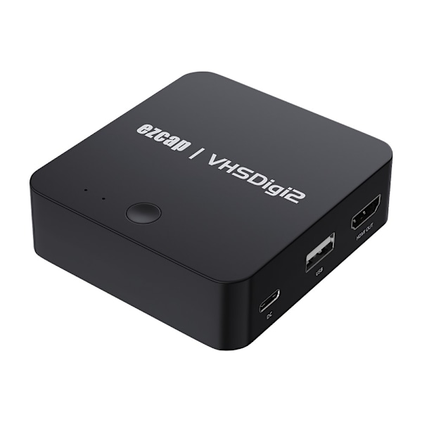 EZCAP 181P VHS til MP4-konverterer videoopptaksboks VHSDigi2 AV-opptaker Black