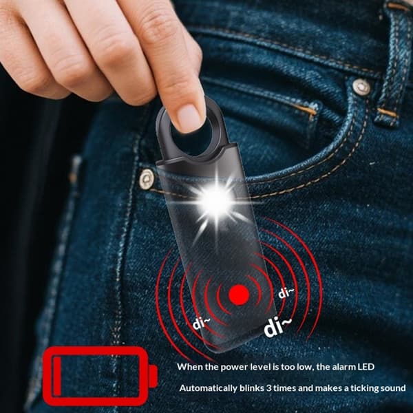 130 dB Emergency Alarm – Assault Protection / Self-Defense – Loud Personal Alarm – Silver Silver