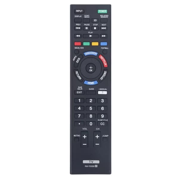 Fjärrkontroll Ersättning för RM-YD099 För Sony TV Svart