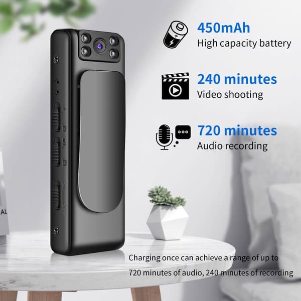 Infrarød Night Vision Full HD 1080P Got Camera Video Recorder Black