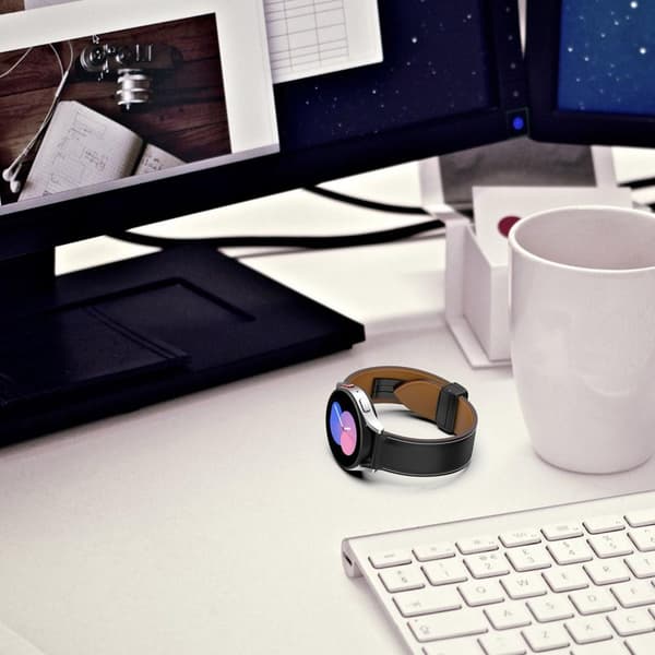 20mm rem för Samsung Galaxy Watch6 40mm 44mm Classic 43mm 47mm Svart