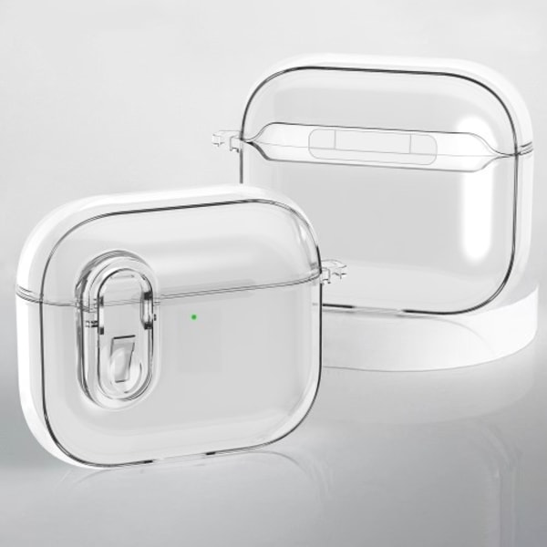 For AirPods 4 Hodetelefonveske Snap Switch Iskrystall Klar Skall - Transparent Transparent