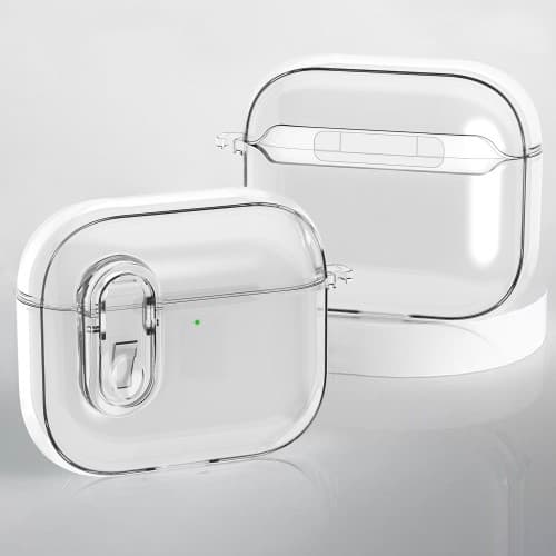 Til AirPods 4 Hovedtelefoner Etui Snap Switch Ice Crystal Clear Shell - Gennemsigtig Transparent