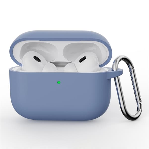 För AirPods Pro 3 Silikonfodral Integrerat Bluetooth-hörlursskydd krok Lavendel Lila