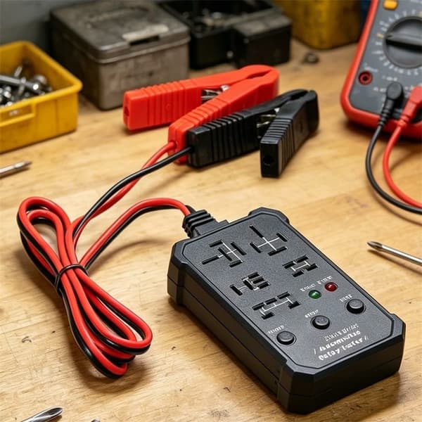 Diagnoseværktøj til bilrelæer (12 V / 24 V) – Relætester med 5 tilstande Black