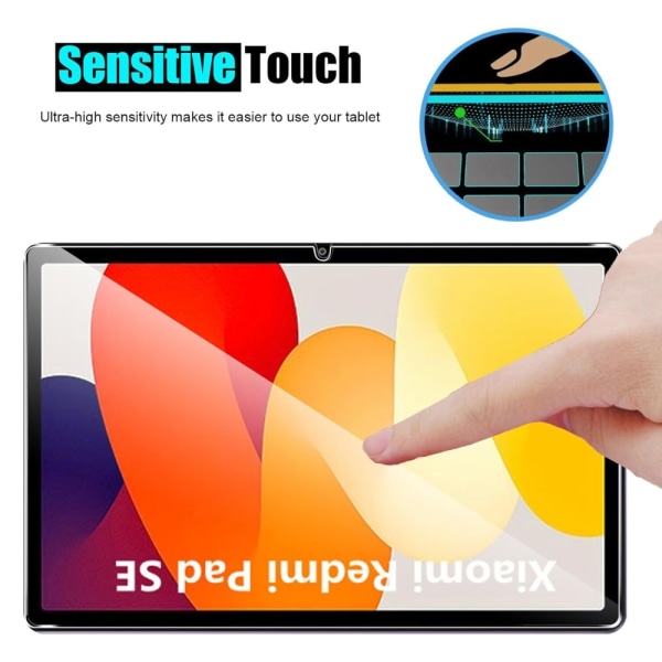 2 stk Herdet Glassbeskytter Xiaomi Redmi Pad SE Transparent