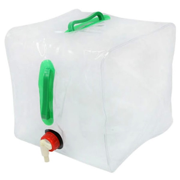 Vikbar vattenbehållare Nöd Överlevnad Vattenförvaring - 20L Transparent