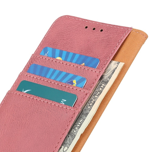 KHAZNEH Lommebok Stativveske for iPhone 16 Plus Pink