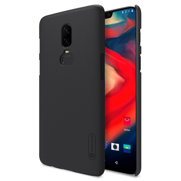 NILLKIN Super Frosted Shield Hard Plastic Taske til OnePlus 6 - Sort Black