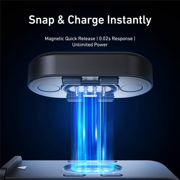 Til GoPro Hero 13 12 11 10 9 Magnetisk opladerkabel Vandtæt Quick Release Black