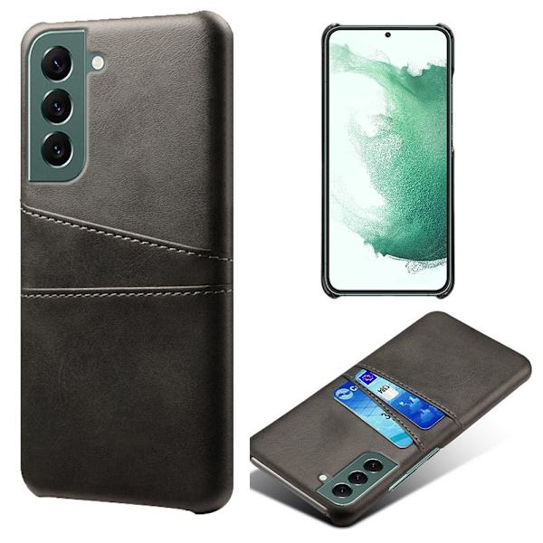 Til Samsung Galaxy S24 KSQ PU-læderbelagt skal hårdt etui Black