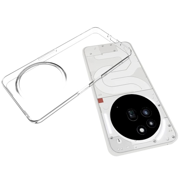 Nothing Phone (3a) Pro -kuoren TPU-suojus takana Transparent