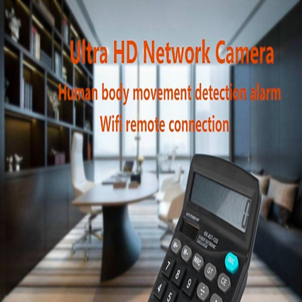 WiFi-laskin piilokamera HD 4K Mini Cam -tuki 128 Gt TF-kortti (TF-kortti ei sisälly) Black