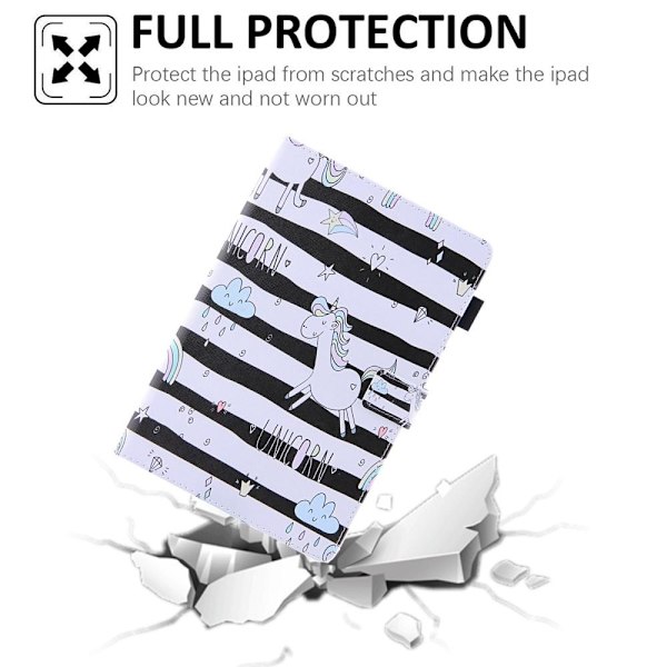 Til iPad 10.9 (2022) Tabletetui Cover Foldbart stativ - Hest White
