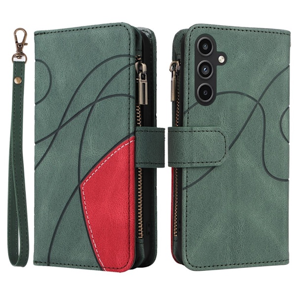 KT-monitoimisarja-5 Samsung Galaxy A15 -puhelinkotelolle Green