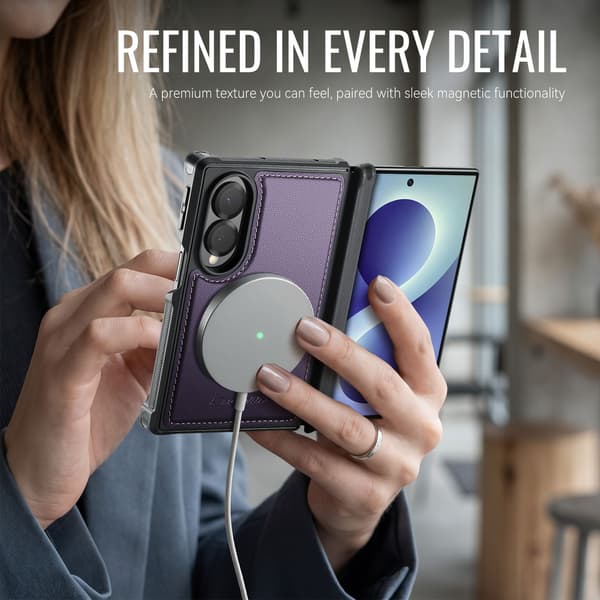 CASEME Magnetisk telefondeksel til Samsung Galaxy Z Fold8 Purple