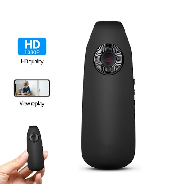 Mini Body Camera 1080P HD Loop Videoopptaker inkl. 32GB SD-kort Black
