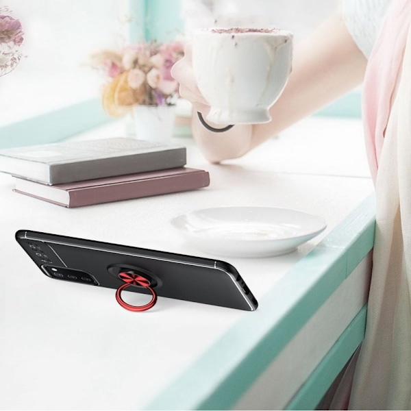 Fingerring Kickstand TPU Taske til Samsung Galaxy A03s Black