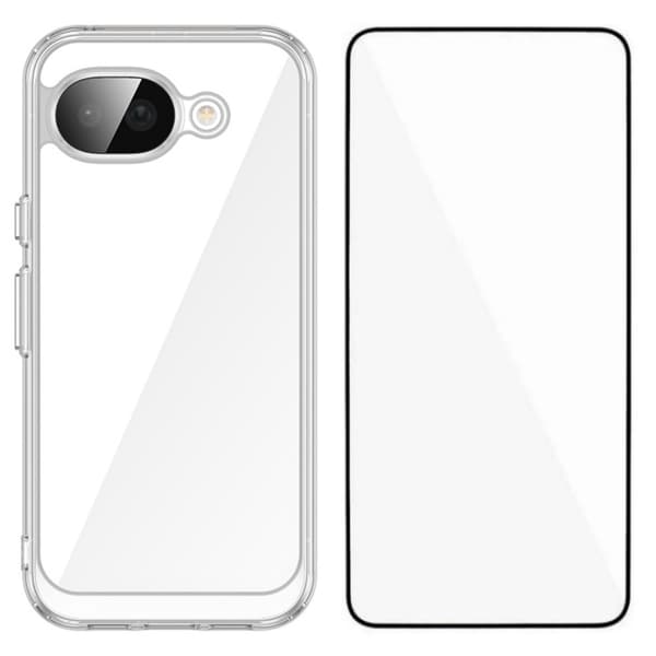 WANLONFENG mobilcover med skærmbeskytter til Google Pixel 10a Transparent