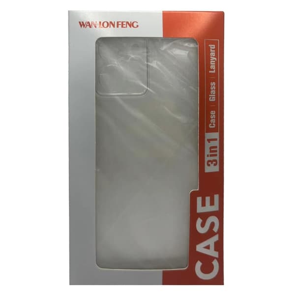 WANLONFENG puhelinkotelo ja näytönsuoja iPhone 17e / 16e -puhelimelle Transparent