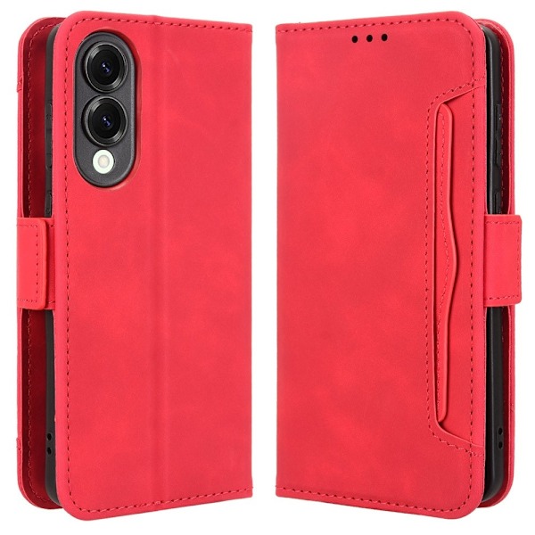 Wallet case Case Cover for Samsung Galaxy S25 Edge Red