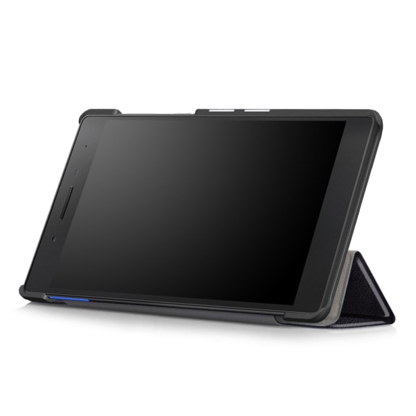 Tri-fold Stand Case til Lenovo Tab 7 Essential Wifi (IKKE LTE/4G) Black